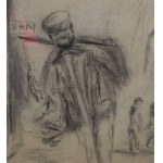Gennaro Villani, Street with figures - Gennaro Villani