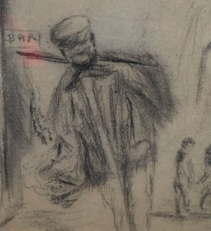 Gennaro Villani, Street with figures - Gennaro Villani