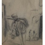 Gennaro Villani, Street with figures - Gennaro Villani