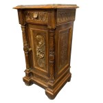 Pair of solid walnut bedside tables