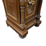 Pair of solid walnut bedside tables