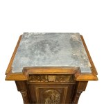 Pair of solid walnut bedside tables