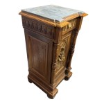 Pair of solid walnut bedside tables