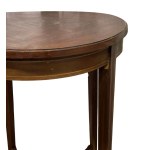 Oval-shaped mahogany table