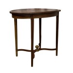 Oval-shaped mahogany table