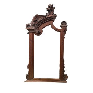 Solid carved wood mirror