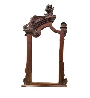 Solid carved wood mirror
