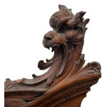 Solid carved wood mirror