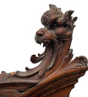 Solid carved wood mirror
