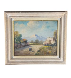 COLUCCI, Landscape with figures - Colucci