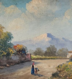 COLUCCI, Landscape with figures - Colucci