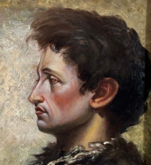 ANONIMO, Portrait of a young man and flowers
