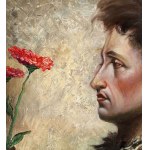 ANONIMO, Portrait of a young man and flowers