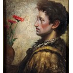 ANONIMO, Portrait of a young man and flowers