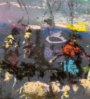 R.CARIGNANI, Landscape with a flock - R. CARIGNANI