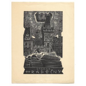 Ekslibris T. Cieślewskiego syna dla O. Hradečny&#39;ego z 1943.