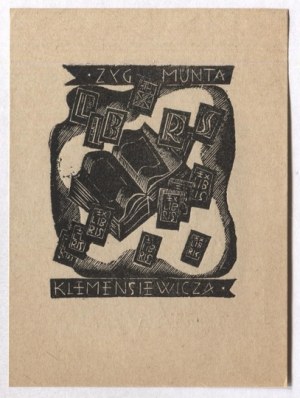 Ex-libris of T. Cieslewski's son for Z. Klemensiewicz from 1943
