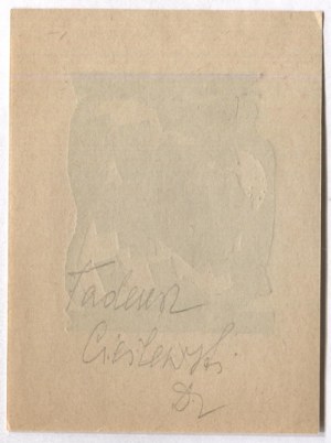 Ex-libris of T. Cieslewski's son for Z. Klemensiewicz from 1943