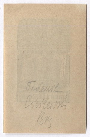 Ex-libris of T. Cieslewski's son for I. Leszner from 1943