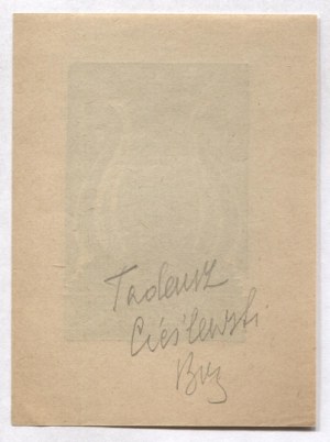 An ex-libris of T. Cieslewski's son for W. Piętowski from 1942