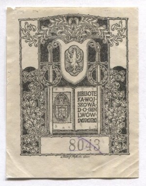 Ex-libris of R. Mękicki for Bibliot. Military. Command of the Lviv General District,...