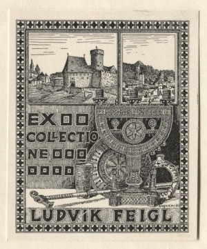 Ex-libris of R. Mękicki for L. Feigl, 1910.