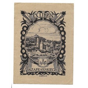 Ekslibris R. Mękickiego dla L. Szafrańskiego z 1927.