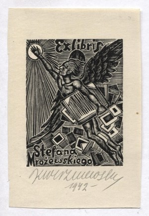 Ex-libris by K. Vishnevsky for S. Mrożewski. 1942.