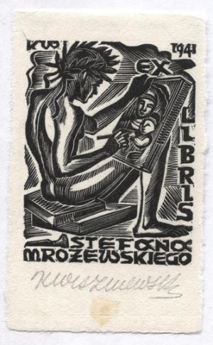 Ex-libris of K. Vishnevsky for S. Mrożewski. 1941.