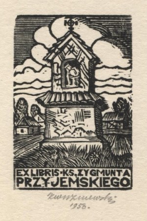 Ex-libris by K. Vishnevsky for Z. Przyjemski. 1953.