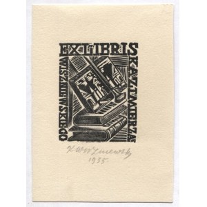 Ekslibris własny K. Wiszniewskiego. 1935.