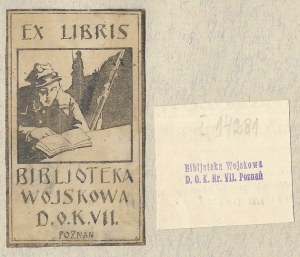 EX LIBRIS D.O.K. Military Library. VII. Poznan.