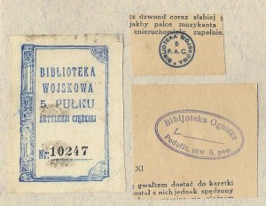 Military LIBRARY of the 5th Heavy Artillery Regiment.