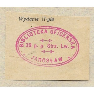 BIBLIOTEKA Oficerska 39 p.p. Strz. Lw., Jarosław.