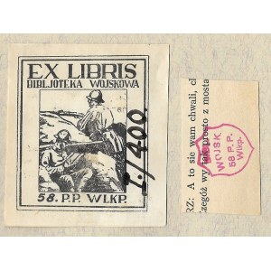 EX LIBRIS Bibljoteka Wojskowa 58. P. P. Wlkp.
