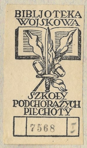 Military LIBRARY of the School of Infantry Cadets.