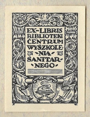 EX-LIBRIS of the Library of the Sanitary Training Center [minor variant].