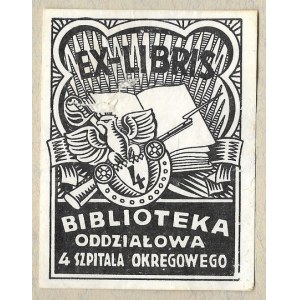 EX-LIBRIS Biblioteka Oddziałowa 4 Szpitala Okręgowego.