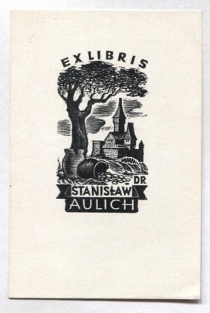 Ex-libris of K. M. Sopoćko for S. Aulich.