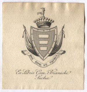 [BRANICKI Aleksander]. Ex libris Com. Branicki, Sucha.