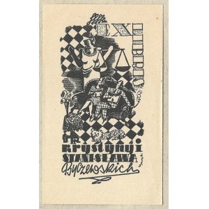 Ekslibris W. Gawęckiego dla K. i S. Byczewskich. 1945.