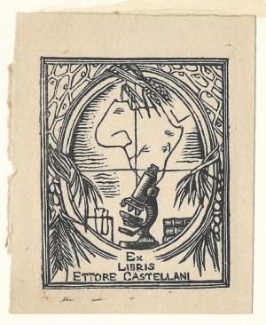 An exlibris by S. Tyszkiewicz for E. Castellani.