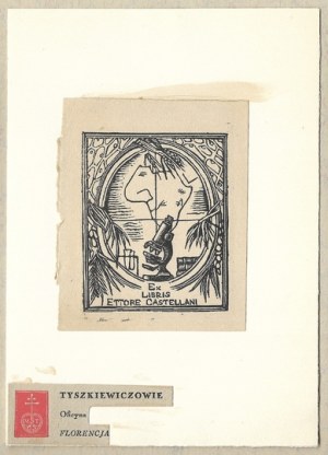 An exlibris by S. Tyszkiewicz for E. Castellani.