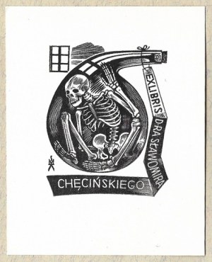Ex-libris of K. M. Sopoćko for S. Chęciński. 1943.