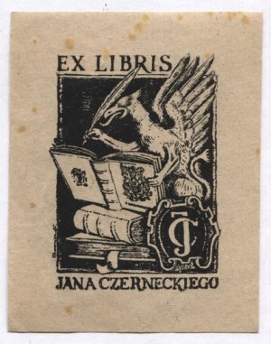 Ex-libris by W. Chomicz for J. Czernecki, after 1944.