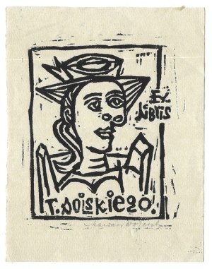 An ex-libris by M. Wojeński for T. Dolski.