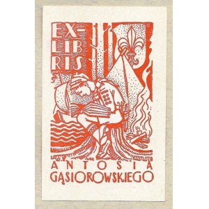 Ekslibris W. Świerczyńskiego dla A. Gąsiorowskiego z 1946.
