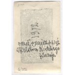 Ekslibris J. Tłomakowskiego dla M. Grońskiej. 1972.