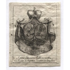 [JABŁONOWSKA Anna z Sapiehów]. Anne Princesse Jablonowska neé P-cesse de Sapieha Palatine de Braclau.
