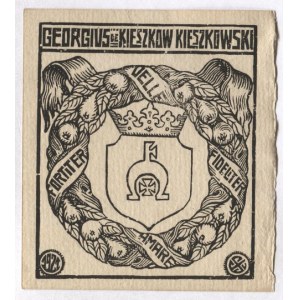 Ekslibris S. Jakubowskiego dla J. Kieszkowskiego, 1921.
